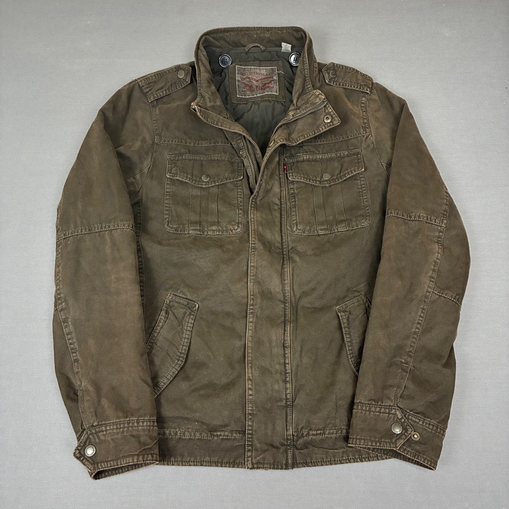 Levi's Brown Military Utility Button Up Jacket Men's Size Small